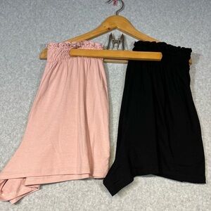 2 ASOS Shorts Womens 6 Black Pink Lounge Pant